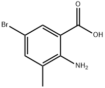 2-氨基-5-溴-3-甲基苯甲酸 结构式