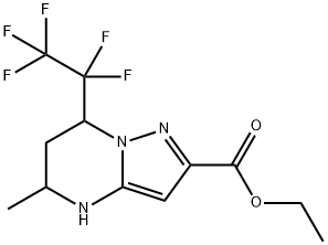 Ethyl 5-methyl-7-(pentafluoroethyl)-4,5,6,7-tetrahydropyrazolo[1,5-a]pyrimidine-2-carboxylate