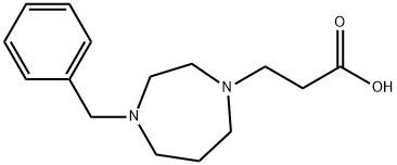 3-(4-苄基-1,4-二氮杂环庚烷-1-基)丙酸 结构式