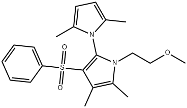 1-(2-METHOXYETHYL)-2,3-DIMETHYL-4-BENZENE SULPHONYL-5-(1-(2,5-DIMETHYL)PYRROLO)-PYRROLE 结构式