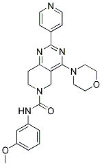 4-MORPHOLIN-4-YL-2-PYRIDIN-4-YL-7,8-DIHYDRO-5H-PYRIDO[4,3-D]PYRIMIDINE-6-CARBOXYLIC ACID (3-METHOXY-PHENYL)-AMIDE 结构式