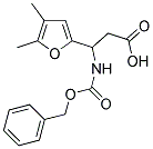 3-BENZYLOXYCARBONYLAMINO-3-(4,5-DIMETHYL-FURAN-2-YL)-PROPIONIC ACID 结构式