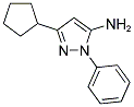 3-CYCLOPENTYL-1-PHENYL-1H-PYRAZOL-5-AMINE 结构式