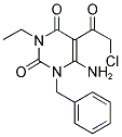 6-AMINO-1-BENZYL-5-(2-CHLORO-ACETYL)-3-ETHYL-1H-PYRIMIDINE-2,4-DIONE 结构式