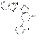 1-(1H-BENZIMIDAZOL-2-YL)-6-(2-CHLOROPHENYL)-1,5,6,7-TETRAHYDRO-4H-INDAZOL-4-ONE 结构式