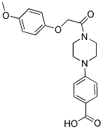 4-(4-[(4-METHOXYPHENOXY)ACETYL]PIPERAZIN-1-YL)BENZOIC ACID 结构式