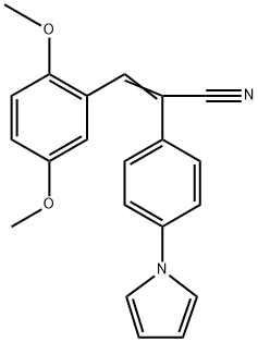 (Z)-3-(2,5-DIMETHOXYPHENYL)-2-[4-(1H-PYRROL-1-YL)PHENYL]-2-PROPENENITRILE 结构式