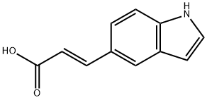 (E)-3-(1H-吲哚-5-基)-2-丙烯酸 结构式