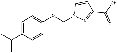 1-((4-异丙基苯氧基)甲基)-1H-吡唑-3-羧酸 结构式