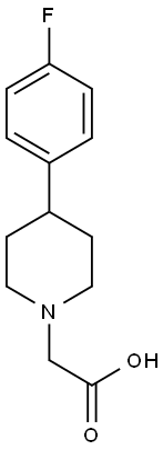 4-(4-FLUOROPHENYL)-1-PIPERIDINEACETIC ACID 结构式