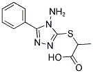 2-[(4-AMINO-5-PHENYL-4H-1,2,4-TRIAZOL-3-YL)SULFANYL]PROPANOIC ACID 结构式