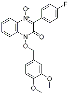 1-[(3,4-DIMETHOXYBENZYL)OXY]-3-(4-FLUOROPHENYL)QUINOXALIN-2(1H)-ONE 4-OXIDE 结构式