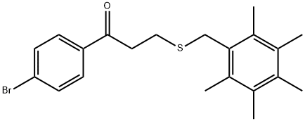 1-(4-溴苯基)-3-((2,3,4,5,6-五甲基苄基)硫基)丙-1-酮 结构式