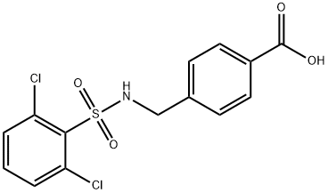 4-(((2,6-二氯苯基)磺酰氨基)甲基)苯甲酸 结构式