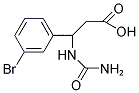 3-[(AMINOCARBONYL)AMINO]-3-(3-BROMOPHENYL)PROPANOIC ACID 结构式