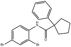N-(2,4-DIBROMOPHENYL)(PHENYLCYCLOPENTYL)FORMAMIDE 结构式