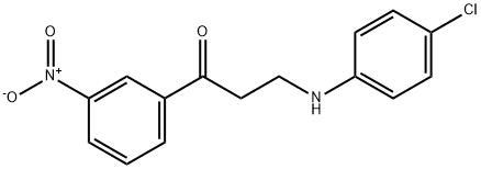 3-(4-CHLOROANILINO)-1-(3-NITROPHENYL)-1-PROPANONE 结构式