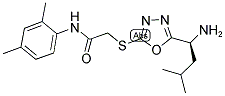 2-[5-(1-AMINO-3-METHYL-BUTYL)-[1,3,4]OXADIAZOL-2-YLSULFANYL]-N-(2,4-DIMETHYL-PHENYL)-ACETAMIDE 结构式