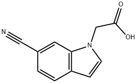 (5-CYANO-INDOL-1-YL)-ACETIC ACID 结构式