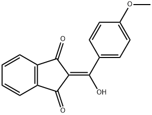 2-[Hydroxy(4-methoxyphenyl)methylene]-1H-indene-1,3(2H)-dione 结构式