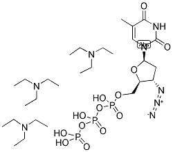 3'-Azido-3'-deoxythymidine 5'-triphosphate tri(triethylammonium) salt 结构式