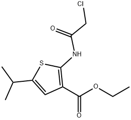 2-[(氯乙酰基)氨基]-5-异丙基噻吩-3-甲酸乙酯 结构式