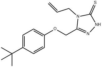 4-ALLYL-5-[(4-TERT-BUTYLPHENOXY)METHYL]-4H-1,2,4-TRIAZOLE-3-THIOL 结构式