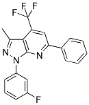 1-(3-FLUOROPHENYL)-3-METHYL-6-PHENYL-4-(TRIFLUOROMETHYL)-1H-PYRAZOLO[3,4-B]PYRIDINE 结构式