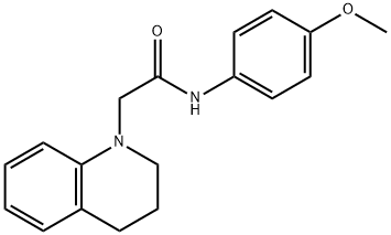 2-[3,4-DIHYDRO-1(2H)-QUINOLINYL]-N-(4-METHOXYPHENYL)ACETAMIDE 结构式