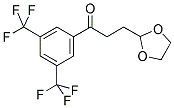 BIS-3',5'-TRIFLUOROMETHYL-3-(1,3-DIOXOLAN-2-YL)PROPIOPHENONE 结构式