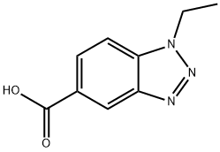 1-ETHYL-1H-1,2,3-BENZOTRIAZOLE-5-CARBOXYLIC ACID 结构式