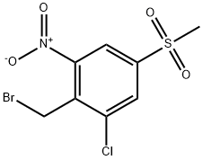 2-(BROMOMETHYL)-1-CHLORO-5-(METHYLSULFONYL)-3-NITROBENZENE 结构式
