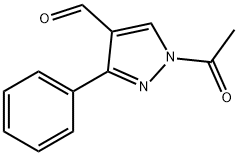 1-乙酰-3-苯基-吡唑-4-甲醛 结构式