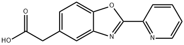 2-[2-(2-吡啶基)-1,3-苯并恶唑-5-基]乙酸 结构式