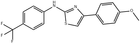 N-[4-(4-METHOXYPHENYL)-1,3-THIAZOL-2-YL]-N-[4-(TRIFLUOROMETHYL)PHENYL]AMINE 结构式