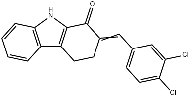 2-[(E)-(3,4-DICHLOROPHENYL)METHYLIDENE]-2,3,4,9-TETRAHYDRO-1H-CARBAZOL-1-ONE 结构式