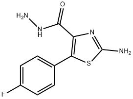 2-AMINO-5-(4-FLUOROPHENYL)-1,3-THIAZOLE-4-CARBOHYDRAZIDE 结构式