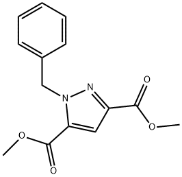 1-苄基-1H-吡唑-3,5-二羧酸二甲酯 结构式