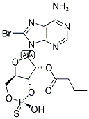 8-BROMO-2'-MONOBUTYRYLADENOSINE-3'-5'-CYCLIC MONOPHOSPHOROTHIOATE, RP-ISOMER 结构式