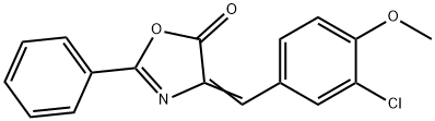 4-[(3-CHLORO-4-METHOXYPHENYL)METHYLENE]-2-PHENYL-1,3-OXAZOL-5(4H)-ONE 结构式