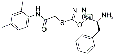 2-[5-(1-Amino-2-phenyl-ethyl)-[1,3,4]oxadiazol-2-ylsulfanyl]-N-(2,4-dimethyl-phenyl)-acetamide 结构式