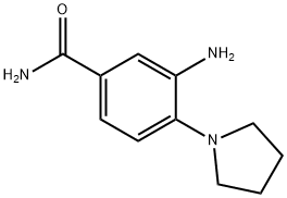 3-氨基-4-(吡咯烷-1-基)苯甲酰胺 结构式