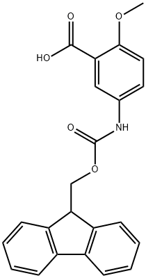 FMOC-5-AMINO-2-METHOXYBENZOIC ACID 结构式