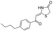 (2Z)-2-[2-(4-BUTYLPHENYL)-2-OXOETHYLIDENE]-1,3-THIAZOLIDIN-4-ONE 结构式