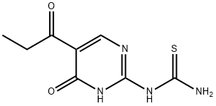 N-(6-OXO-5-PROPIONYL-1,6-DIHYDRO-2-PYRIMIDINYL)THIOUREA 结构式