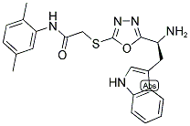 2-(5-[1-AMINO-2-(1H-INDOL-3-YL)-ETHYL]-[1,3,4]OXADIAZOL-2-YLSULFANYL)-N-(2,5-DIMETHYL-PHENYL)-ACETAMIDE 结构式