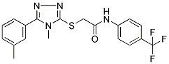 2-([4-METHYL-5-(3-METHYLPHENYL)-4H-1,2,4-TRIAZOL-3-YL]SULFANYL)-N-[4-(TRIFLUOROMETHYL)PHENYL]ACETAMIDE 结构式