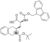 (S)-N-ALPHA-9-FLUORENYLMETHYLOXYCARBONYL-3-(N'-T-BUTYLOXYCARBONYL-[1,2,3,4]-TETRAHYDROISOQUINOLINE-(S)-3-YL)-ALANINE 结构式