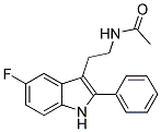 N-[2-(5-FLUORO-2-PHENYL-1H-INDOL-3-YL)ETHYL]ACETAMIDE 结构式