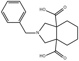 2-BENZYL-HEXAHYDRO-ISOINDOLE-3A,7A-DICARBOXYLIC ACID 结构式